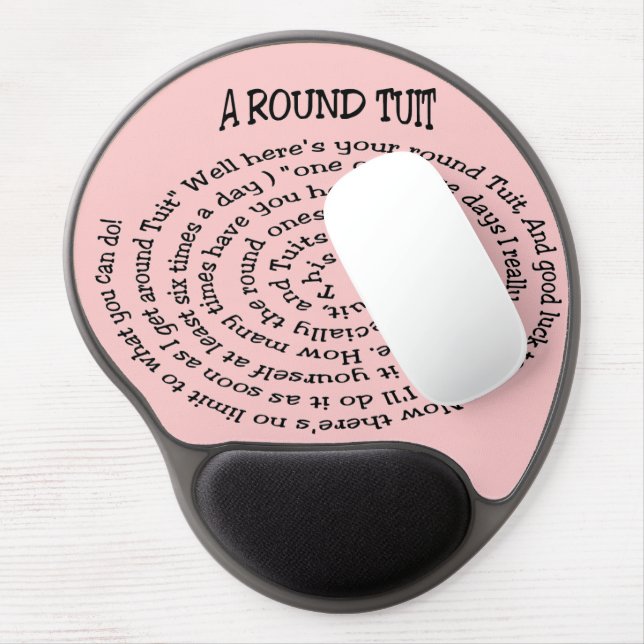 Pink Around To It Gel Mouse Pad (Left Side)