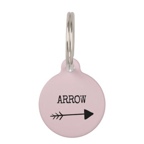Pink Arrow Pets Name and Phone Pet ID Tag