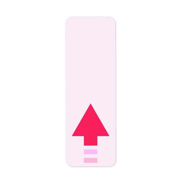Pink Arrow Return Address Label (Front)