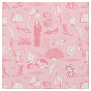 pink art deco 1920s flapper glamour feminine  fabric