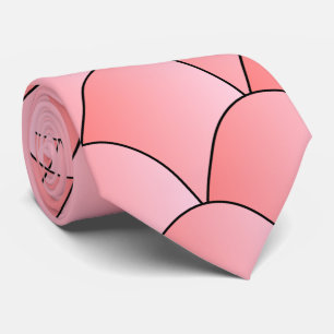 Pink Art Deco Design Neck Tie