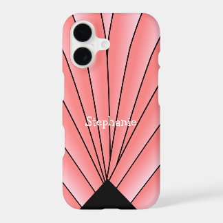 Pink Art Deco Fan Design iPhone 17 Case