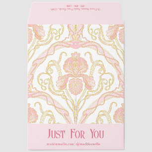 Pink Art Nouveau Floral Feminine Just For You Envelope Mailers