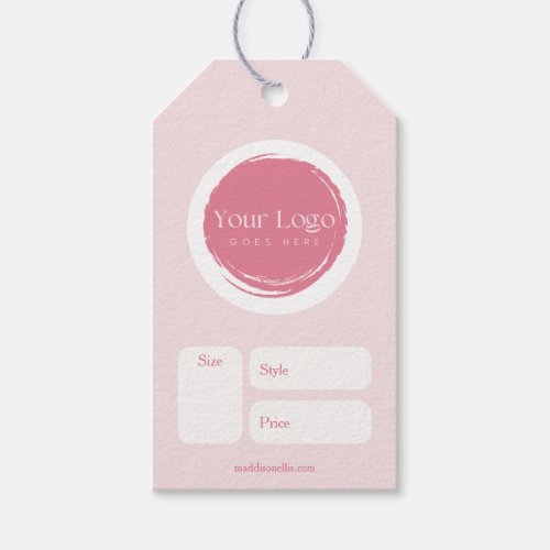 Pink Art Nouveau Floral Feminine Price Tag