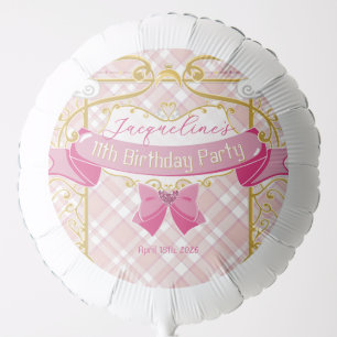 Pink Art Nouveau Princess Birthday Balloon