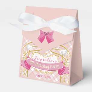 Pink Art Nouveau Princess Birthday Favor Boxes