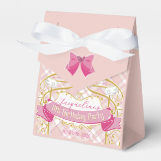 Pink Art Nouveau Princess Birthday Favor Boxes