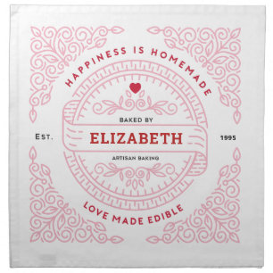 Pink Artisan Baking Rising Dough Cover Cloth Napkin