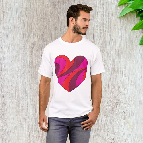 Pink Artistic Heart T_Shirt