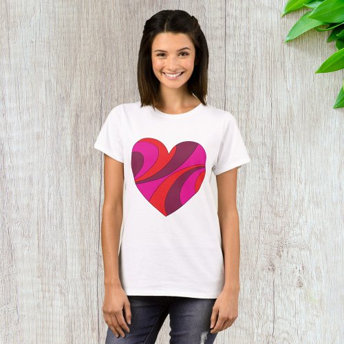 Pink Artistic Heart T_Shirt