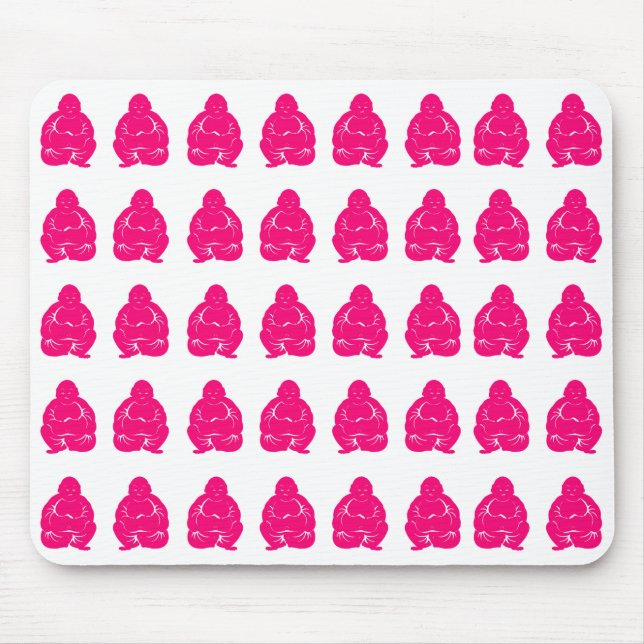Pink Asian Moods Buddha Boys Mouse Pad (Front)