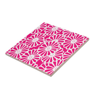Pink Asian Moods Floral Ceramic Tile