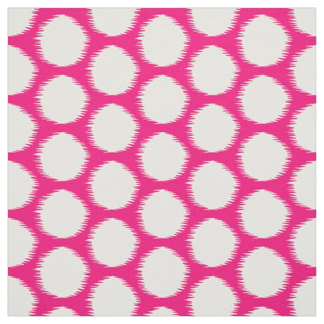 Pink Asian Moods Ikat Dots Fabric (Swatch)