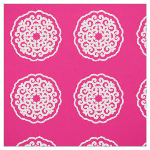 Pink Asian Moods Mandalla ~ small pattern Fabric