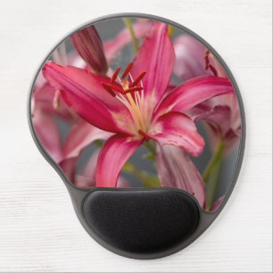 Pink Asiatic Lily, Elegant Bloom Photography Gel Mouse Pad