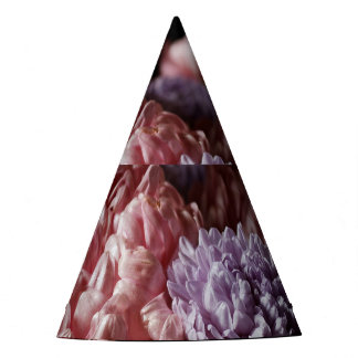 Pink Aster Bouquet: Baroque Lighting. Party Hat