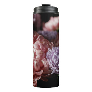 Pink Aster Bouquet: Baroque Lighting. Thermal Tumbler