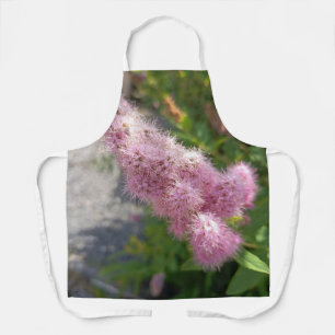 Pink Astilbe Flower Floral Kitchen Apron for Garde