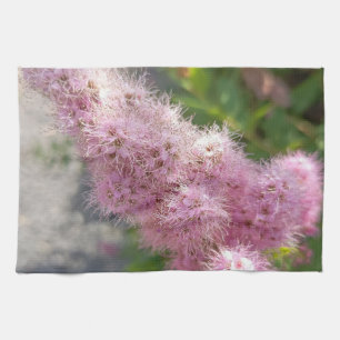 Pink Astilbe Flower Floral Kitchen Towel for Garde
