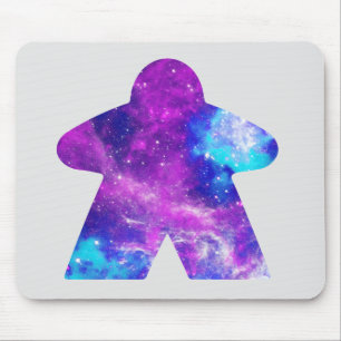 Pink Astral Sky Meeple Mouse Pad