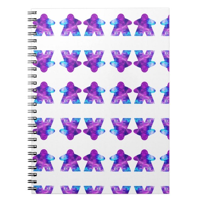 Pink Astral Sky Meeple Notebook (Front)