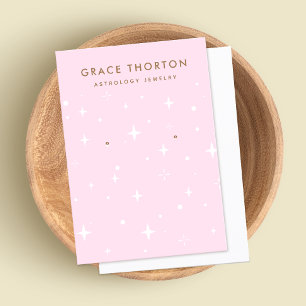 Pink Astrology Stars Earring Jewelry Display Card