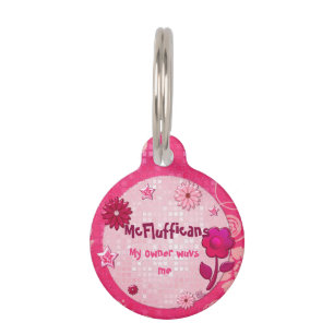 Pink at Play Jeweled ID PERSONALIZED Pet Tag