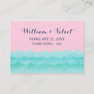 Pink At Sea Nautical Wedding Place Cards