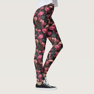 Pink Athletic Calla lilies Charm Best Gifts For Leggings