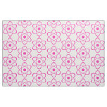 Pink Atom Symbol Fabric