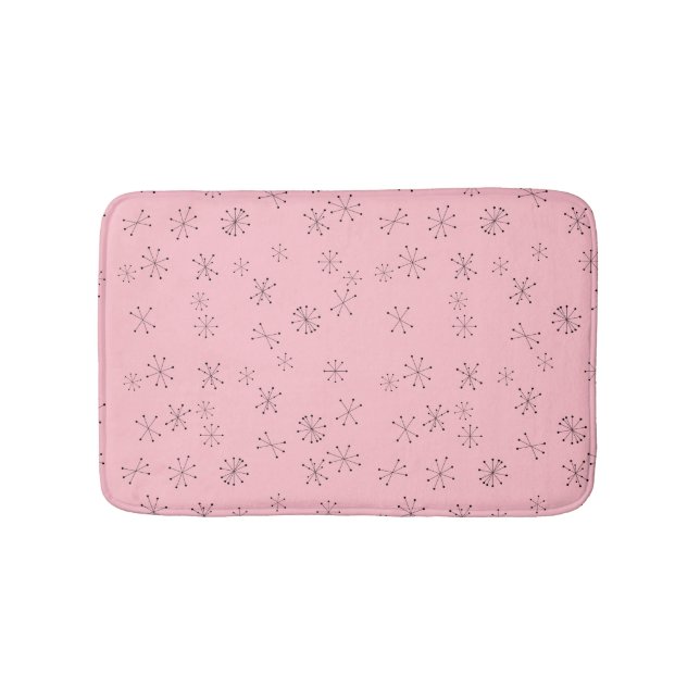 Pink Atomic Age Bathroom Mat (Front)
