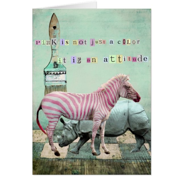PinK Attitude Animals Cards (Front)