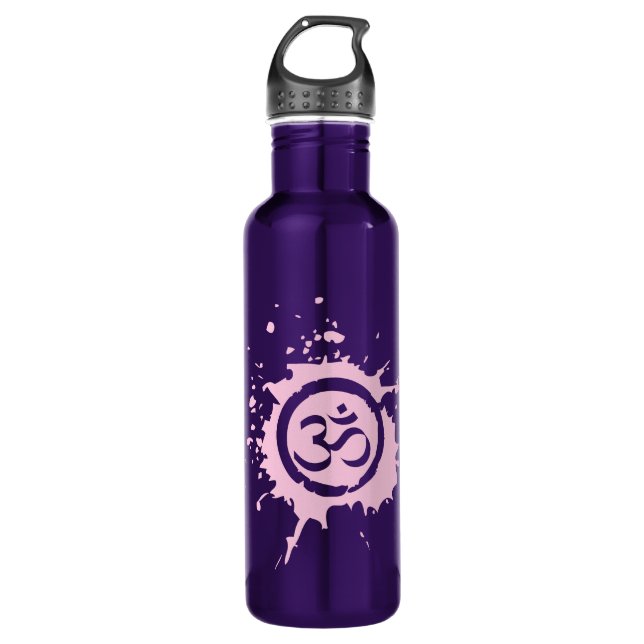 Pink Aum Organic Planet Custom Water Bottle (Front)