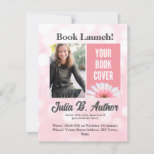 Pink Author Book Launch Invitation