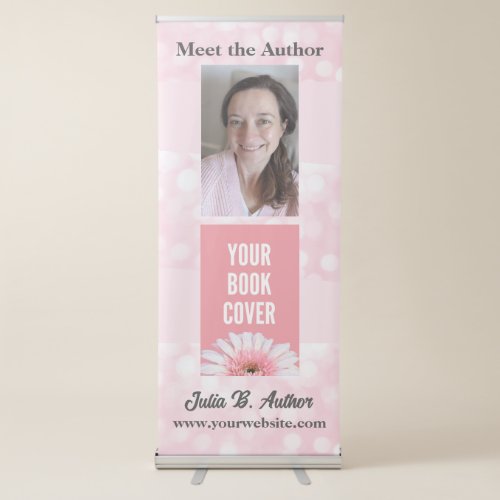 Pink Author Book Signing and Book Launch Promotion Retractable Banner