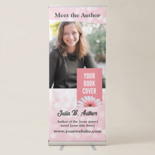 Pink Author Book Signing and Book Launch Retractable Banner