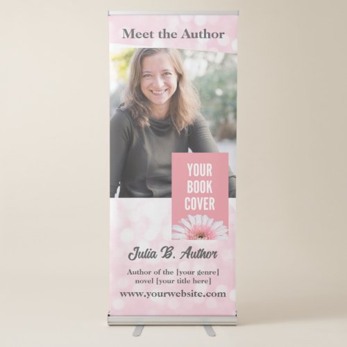 Pink Author Book Signing and Book Launch Retractable Banner