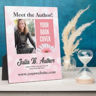 Pink Author Book Signing or Book Launch Promotion Plaque