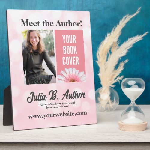 Pink Author Book Signing or Book Launch Promotion Plaque