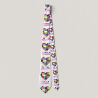 pink autism awareness mens necktie neck tie