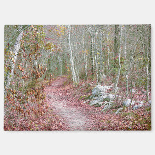 Pink Autumn Leaves Goat Rock Trail Arkansas Magnet