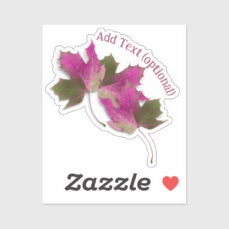 Pink Autumn Leaves Sticker