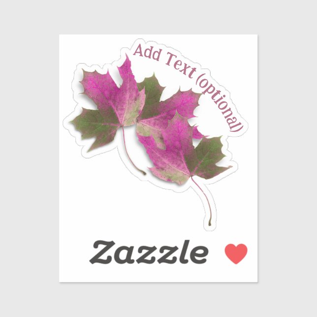 Pink Autumn Leaves Sticker (Sheet)