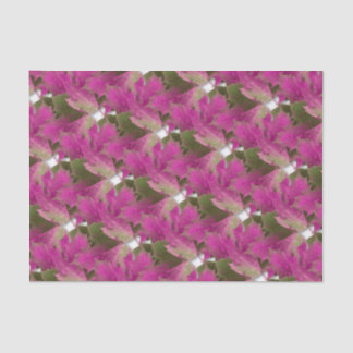 Pink Autumn Leaves Tissue Paper