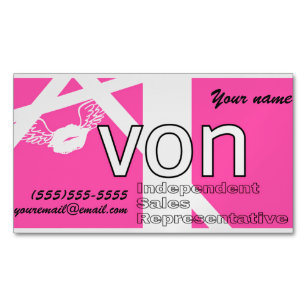 Pink Avon Personalized Magnetic Business Card