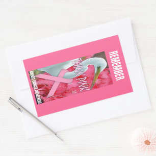 Pink Awareness Rectangular Sticker