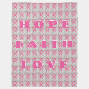 Pink Awareness Ribbon Angel Chemo Fleece Blanket