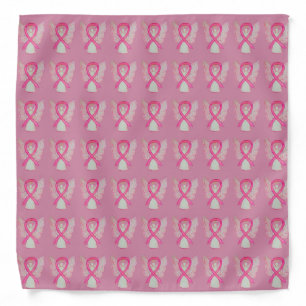 Pink Awareness Ribbon Angel Custom Bandanas