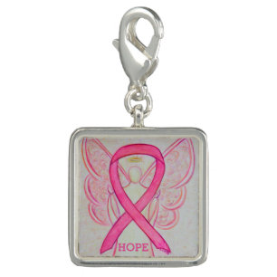 Pink Awareness Ribbon Angel Jewerly Bracelet Charm