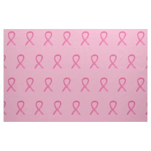 Pink Awareness Ribbon Art Breast Cancer Material Fabric